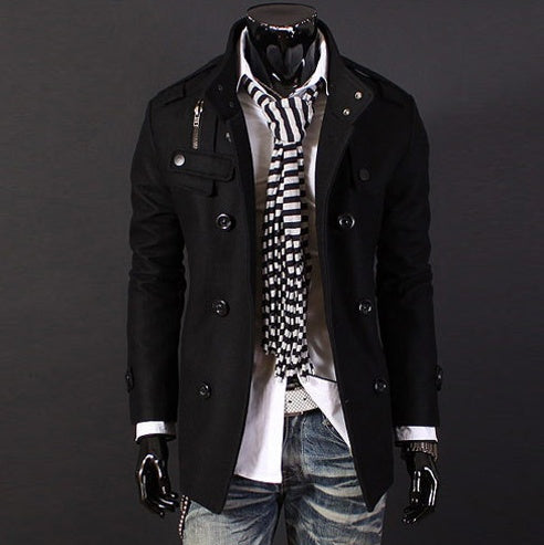 New Fashion Men Woolen Coat Hotzzy