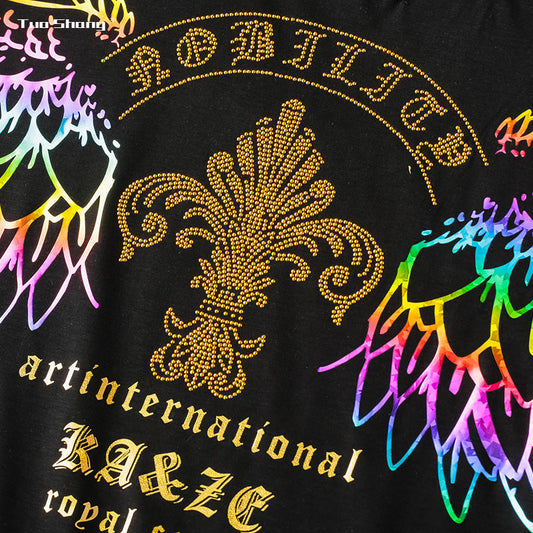 Men S Hot Stamping Process Men S Fashion Brand Off Shoulder Short Sleeved T Shirt Men Hotzzy