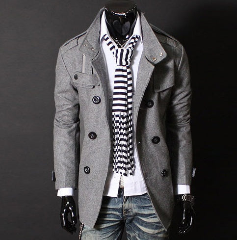 New Fashion Men Woolen Coat Hotzzy